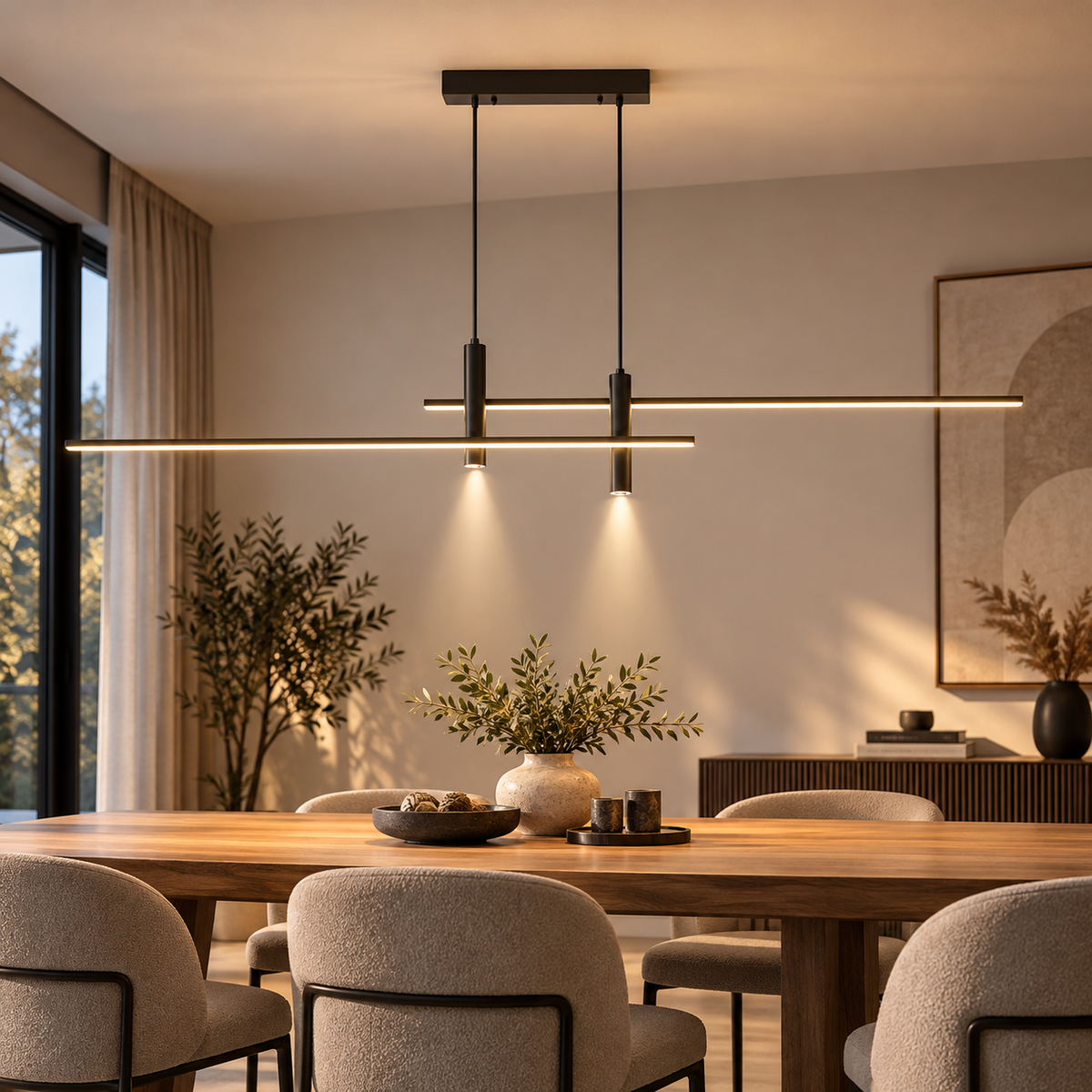 Moderne industriële LED hanglamp
