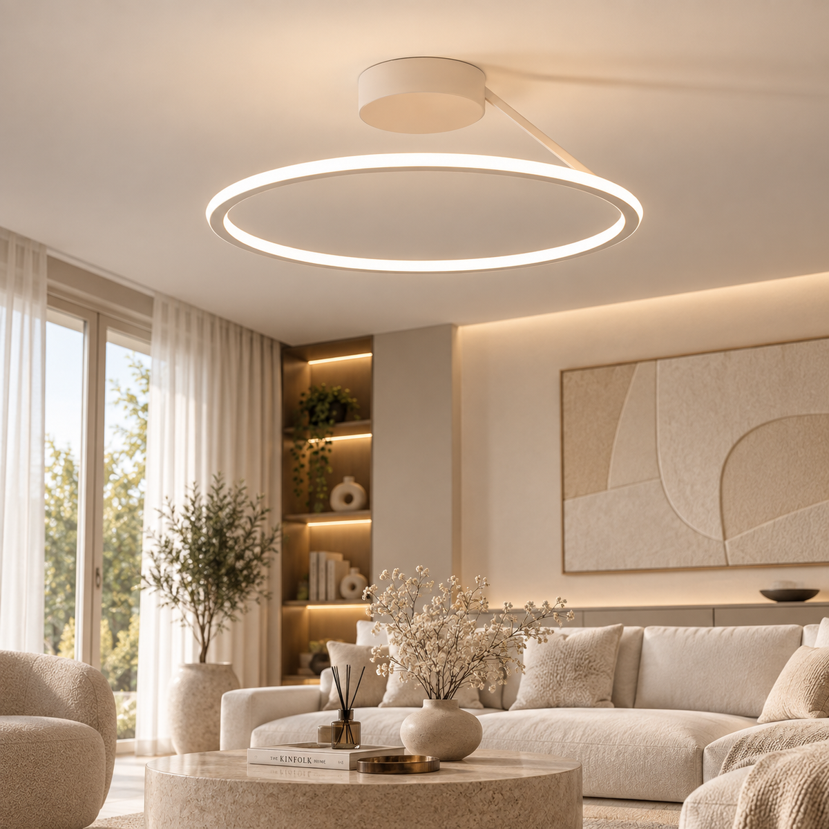 SAFORA Moderne LED-plafondlamp Ring