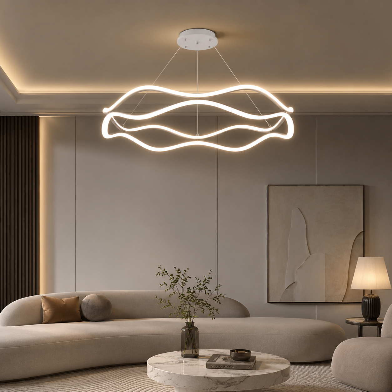 ORBIT Runde LED-Ring Pendelleuchte – Luxus-Kronleuchter für Wohnzimmer, Schlafzimmer & Esszimmer