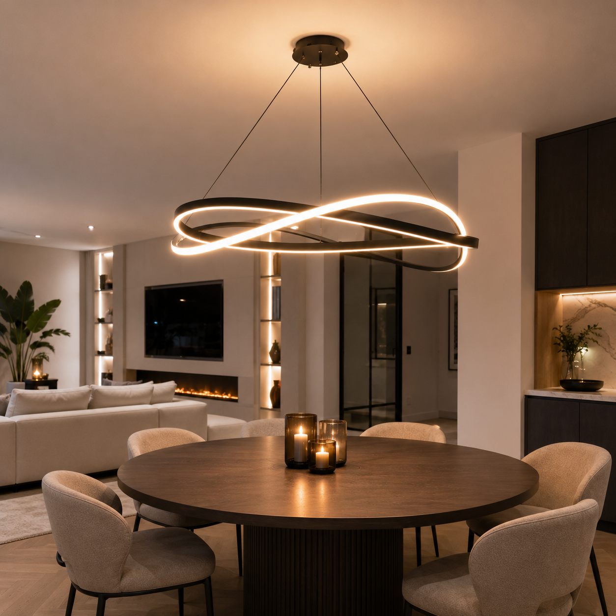 Cluster Pendant Light - Modern LED Bar Chandelier