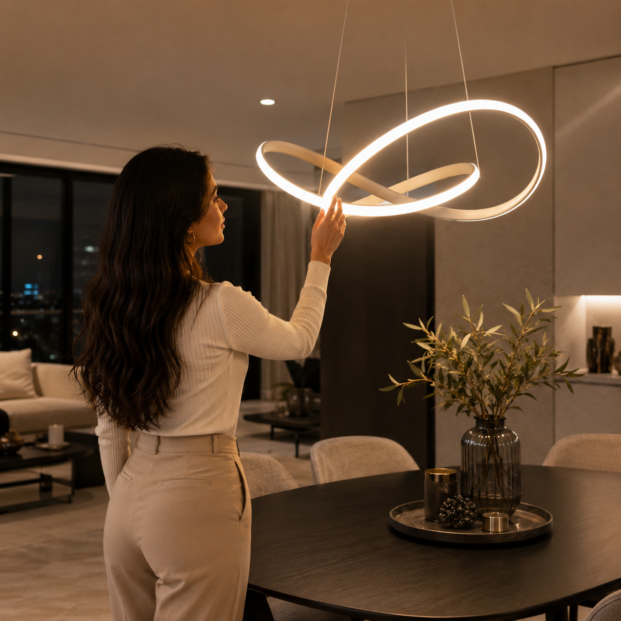 Moderne skandinavische Pendelleuchte – Kleeblatt-Design