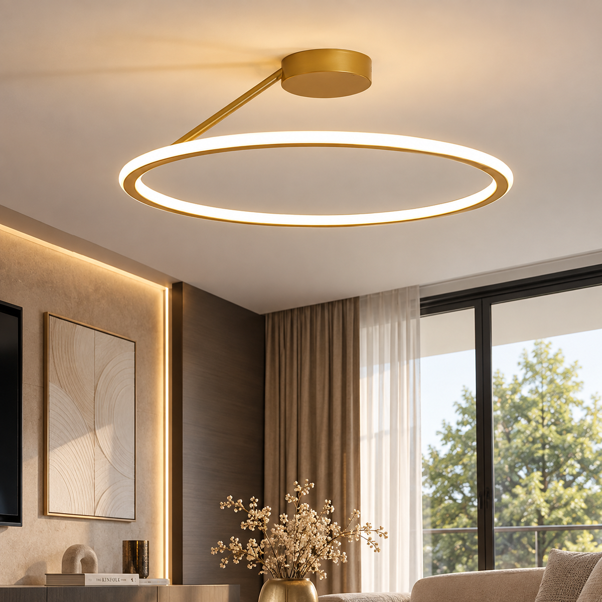 SAFORA Moderne LED-plafondlamp Ring