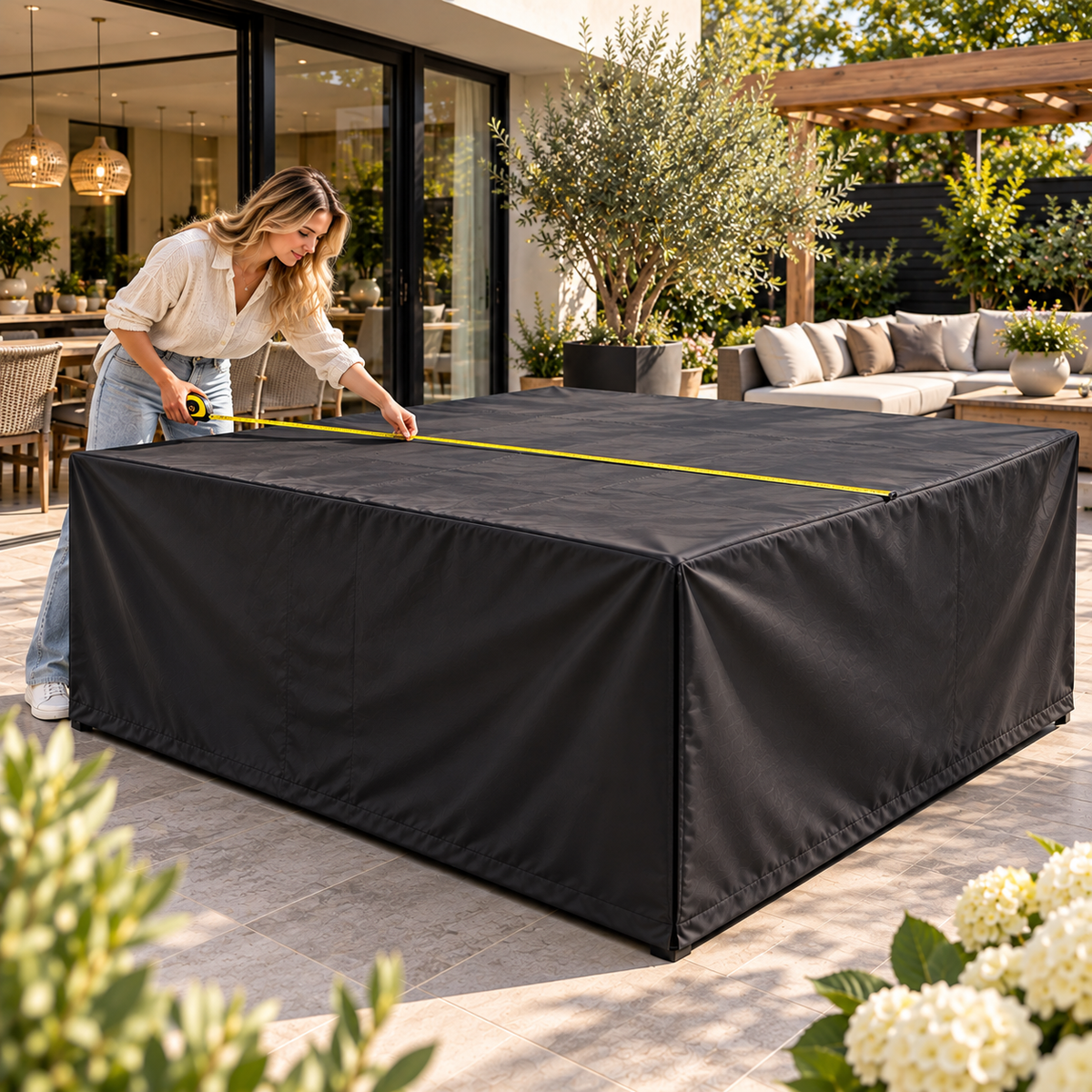 Tuinmeubelhoes op maat – Normale vorm (CALCULATOR)