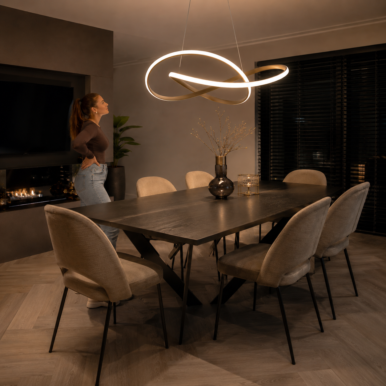 Moderne skandinavische Pendelleuchte – Kleeblatt-Design