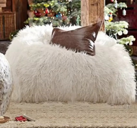 Hairy Beanbag Round Foam