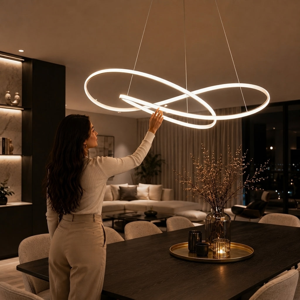 Moderne skandinavische Pendelleuchte – Kleeblatt-Design