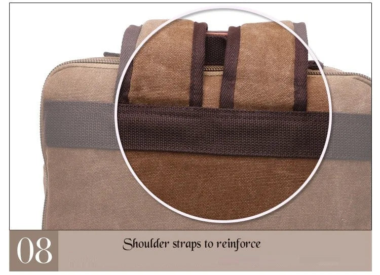 Vintage Canvas Backpack Men Large Capacity Travel Shoulder Bag High Quality Fashion Students Bag Male notebook Laptop Backpack