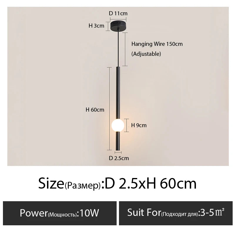 Minimalistische Nachttischleuchte – Moderne LED-Einflammenlampe