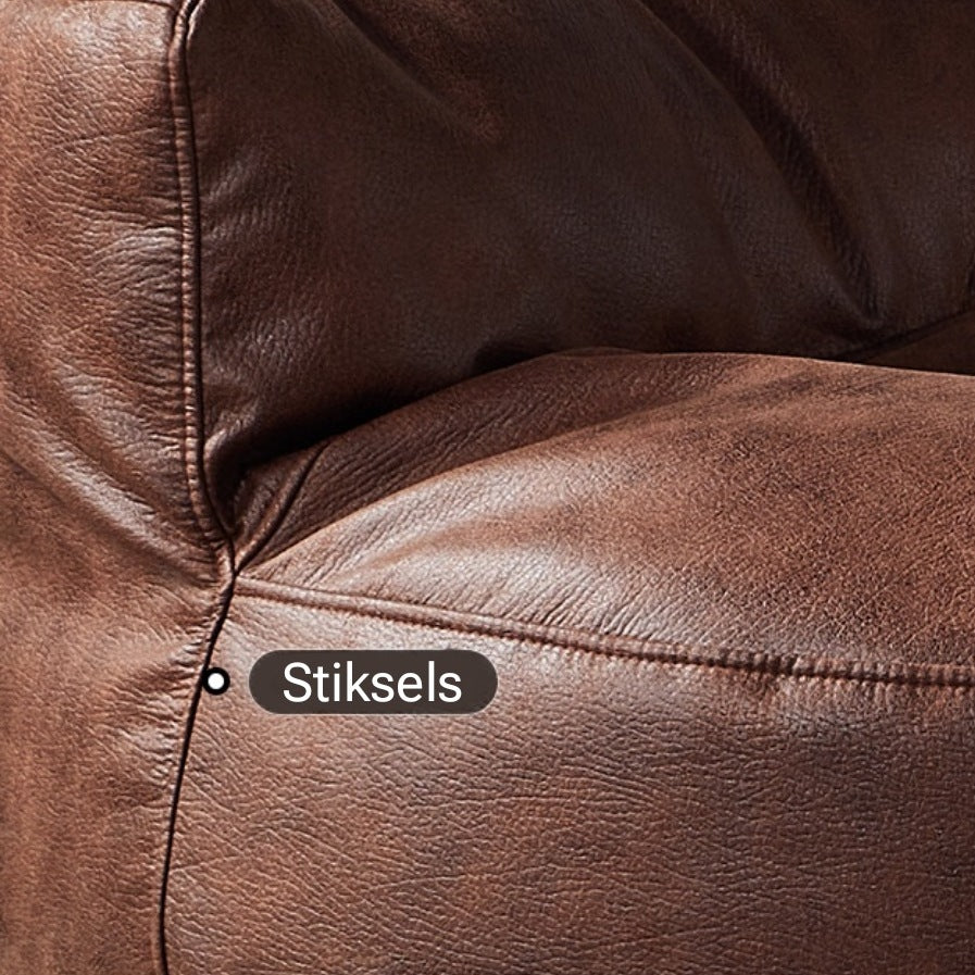 Wagrex – Loveseat Sitzsack Sessel Modern Rund Retro-Leder