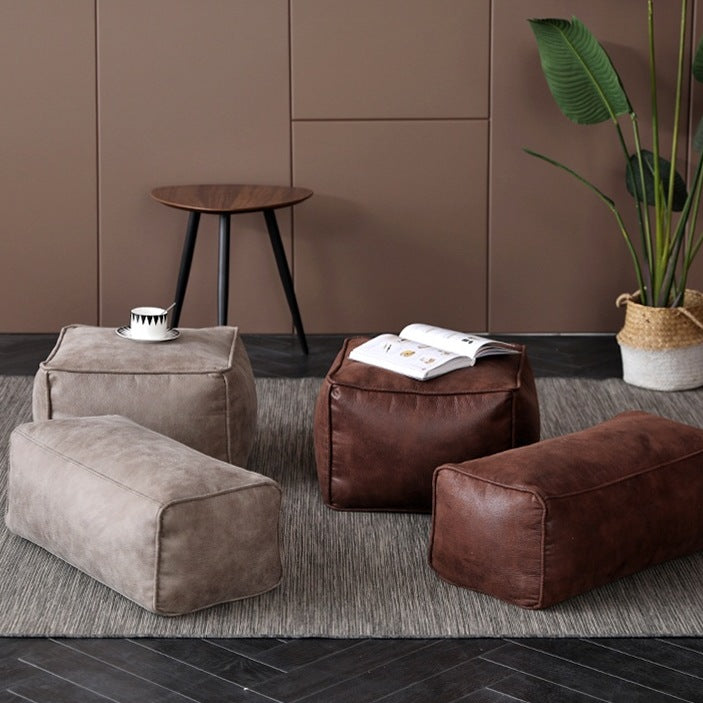 Wagrex – Loveseat Sitzsack Sessel Modern Rund Retro-Leder