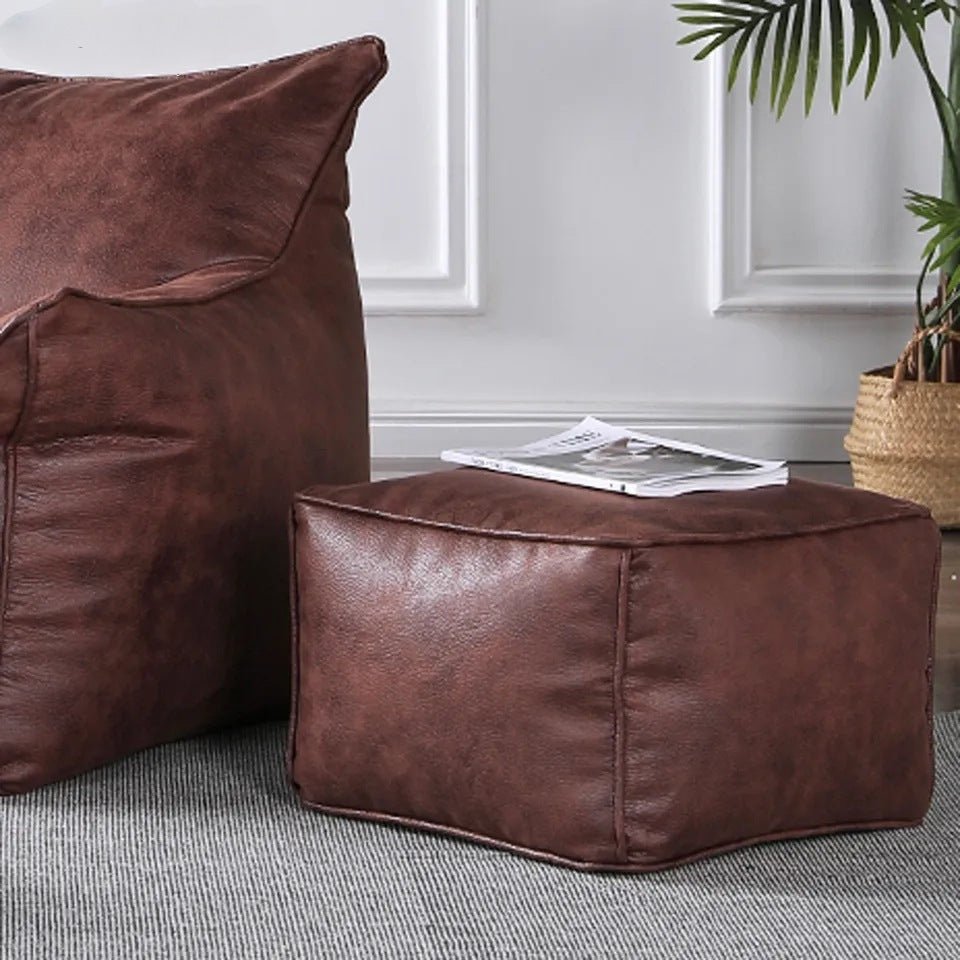 Wagrex – Loveseat Sitzsack Sessel Modern Rund Retro-Leder