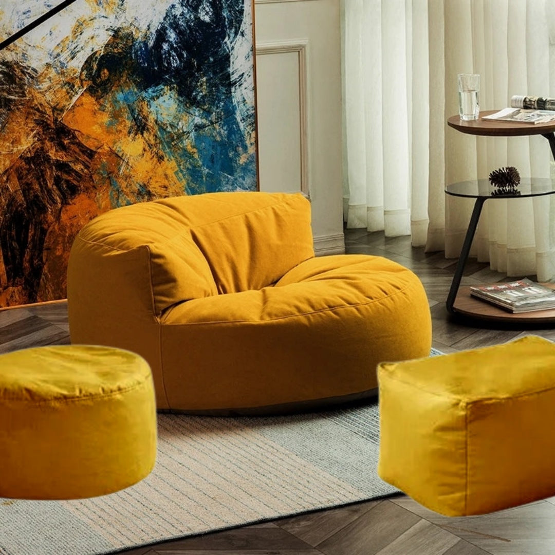 Beanbag Round Soft Velvet