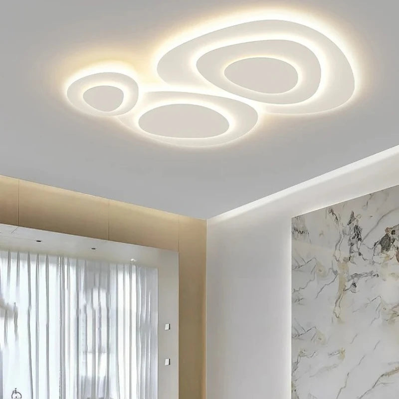 Modern White LED Ceiling Light - Minimalist Flush Mount Lamp