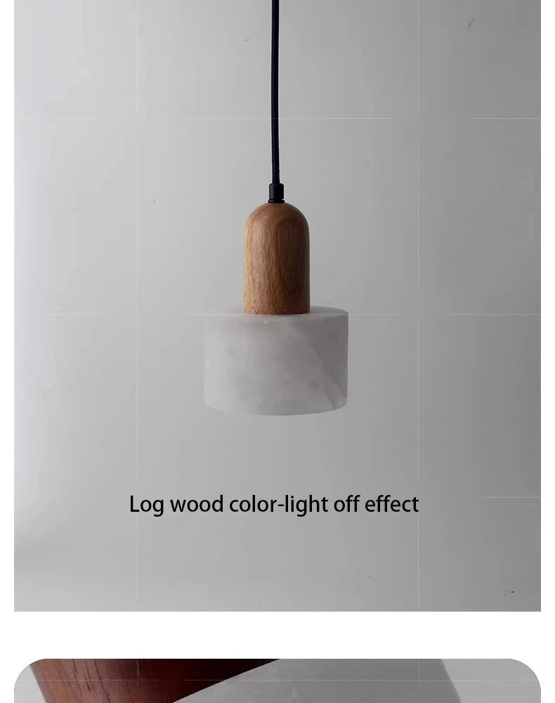 Luxuriöse Marmor-Pendelleuchte – LED-Lampe im Wabi-Sabi-Stil aus Naturstein