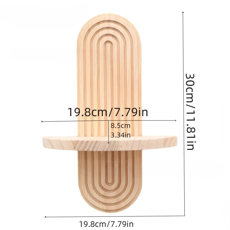 Boho-Wandregal aus Holz