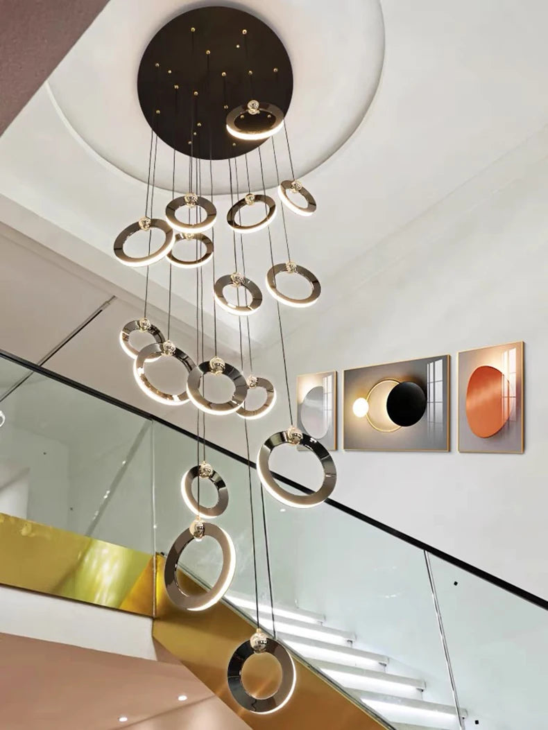 Octo - Modern LED Pendant Light Chandelier for Living Room and Staircase
