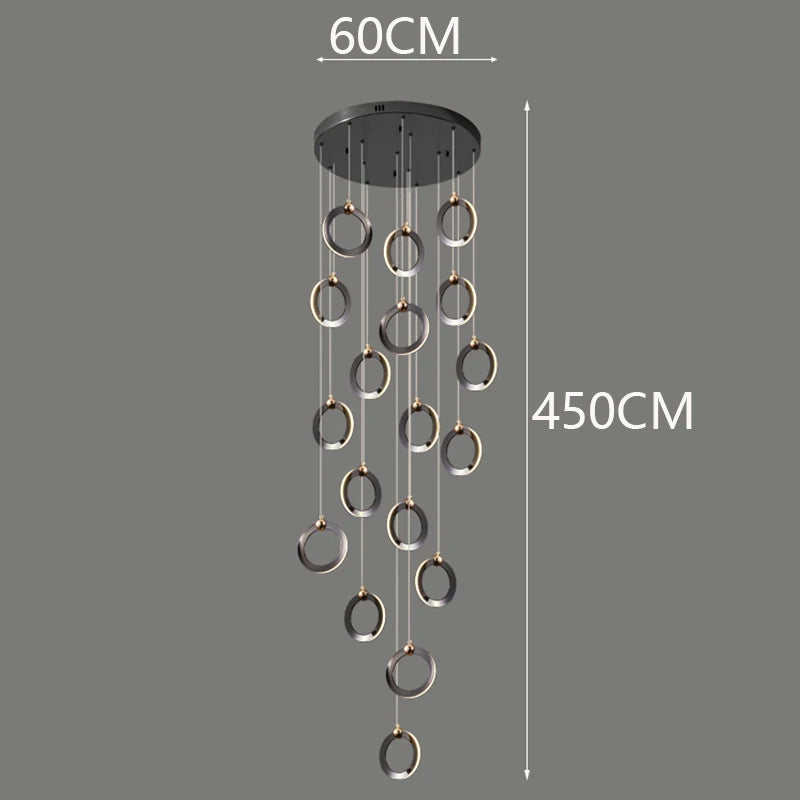 Octo - Modern LED Pendant Light Chandelier for Living Room and Staircase