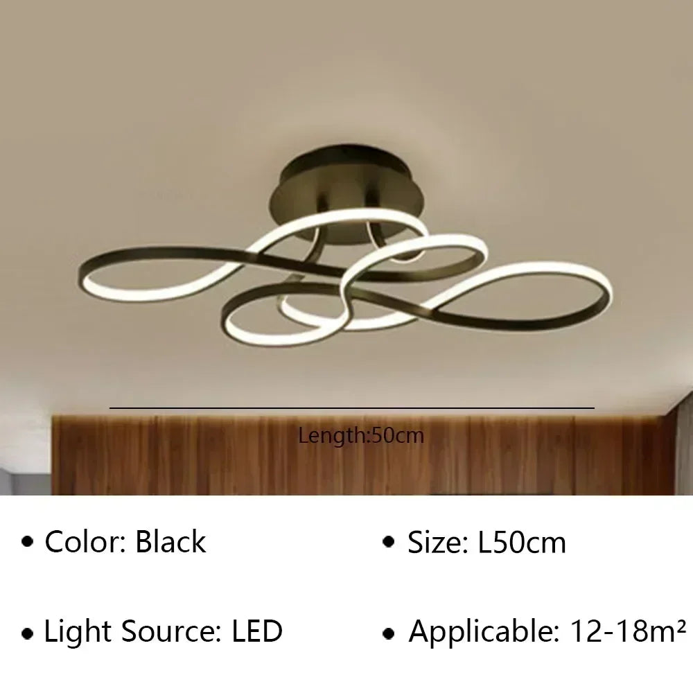 Modern LED Ceiling Chandelier - Stepless Dimming