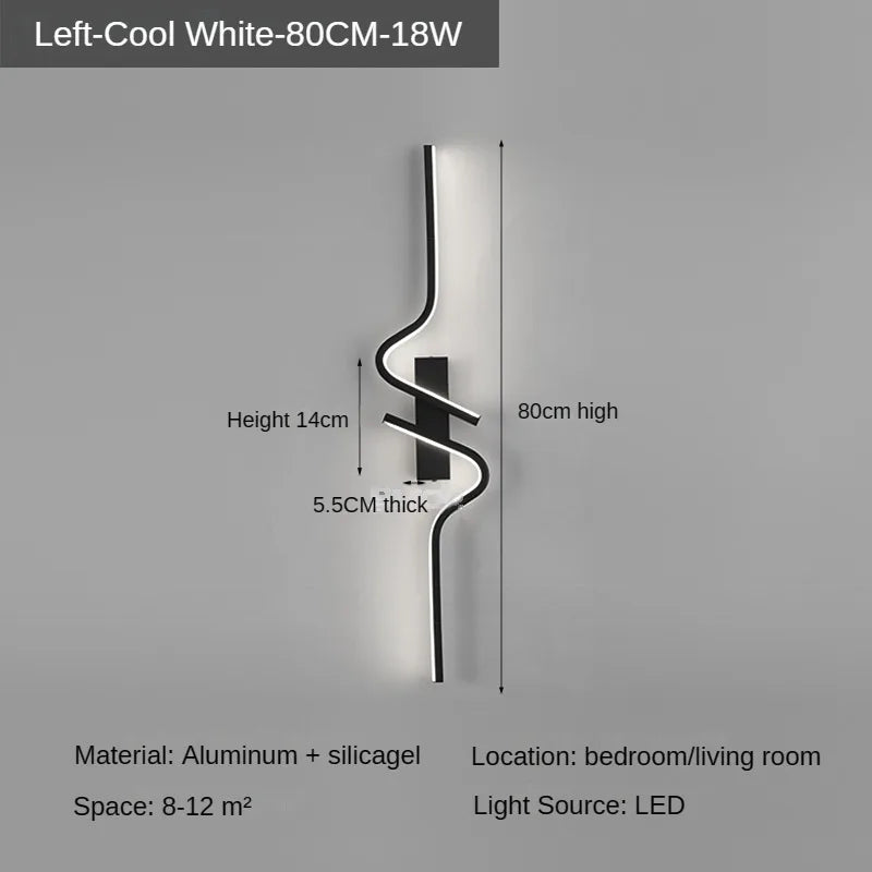 Modern LED Wall Lamp – Minimalist Strip Sconce For Bedside