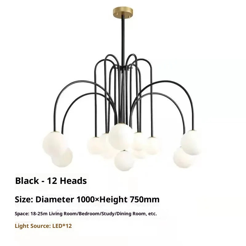 LED Pendant Light Diva - Glass Ball Chandelier