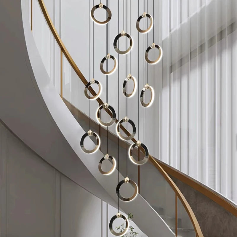 Octo - Modern LED Pendant Light Chandelier for Living Room and Staircase