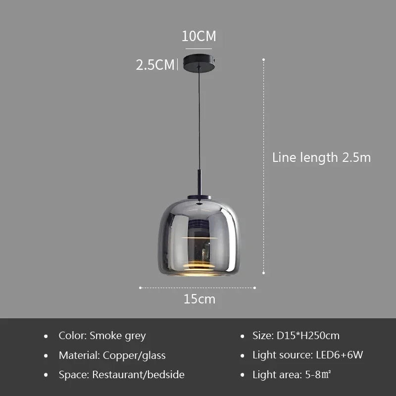 Nordic Glass Pendant Light - Minimalist Luxury Chandelier