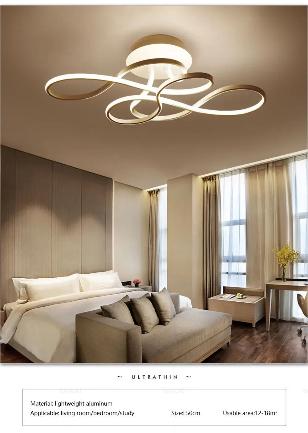 Modern LED Ceiling Chandelier - Stepless Dimming
