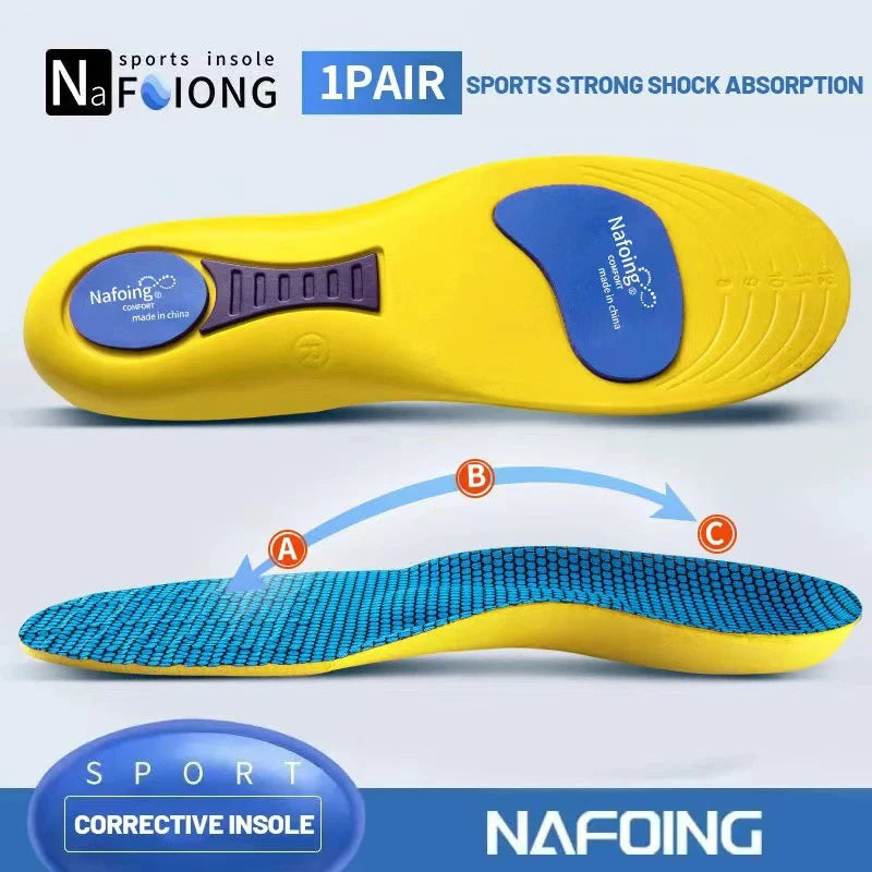 Sport Insoles - Orthopedic Shoe Inserts with Shock Absorption & Breathable Cushioning for Men & Women