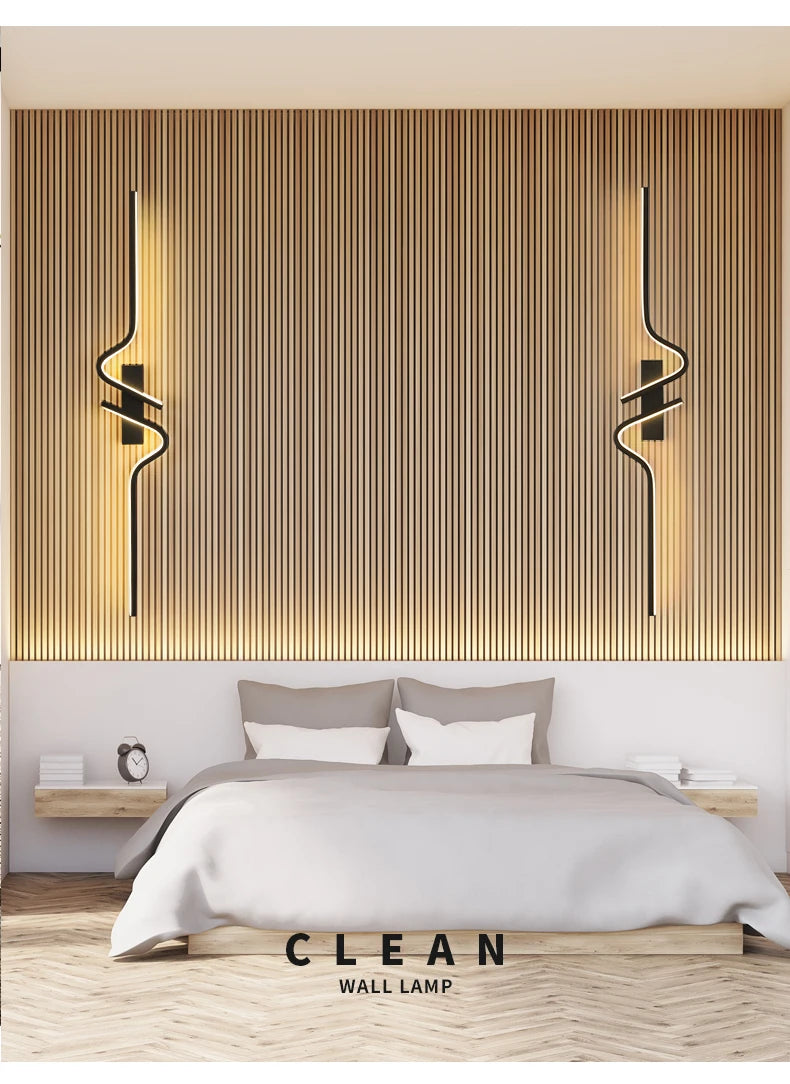 Modern LED Wall Lamp – Minimalist Strip Sconce For Bedside
