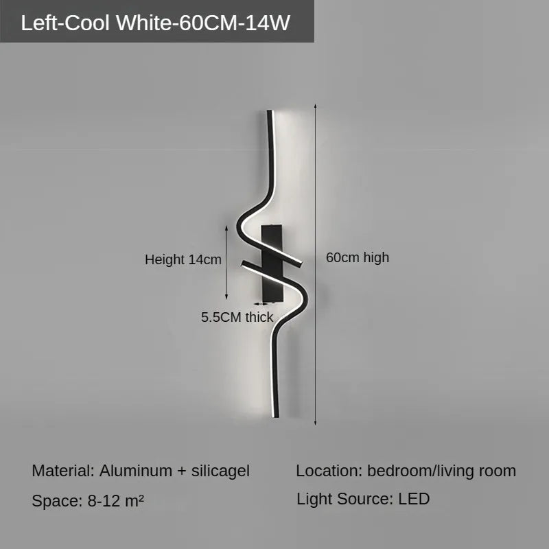 Modern LED Wall Lamp – Minimalist Strip Sconce For Bedside