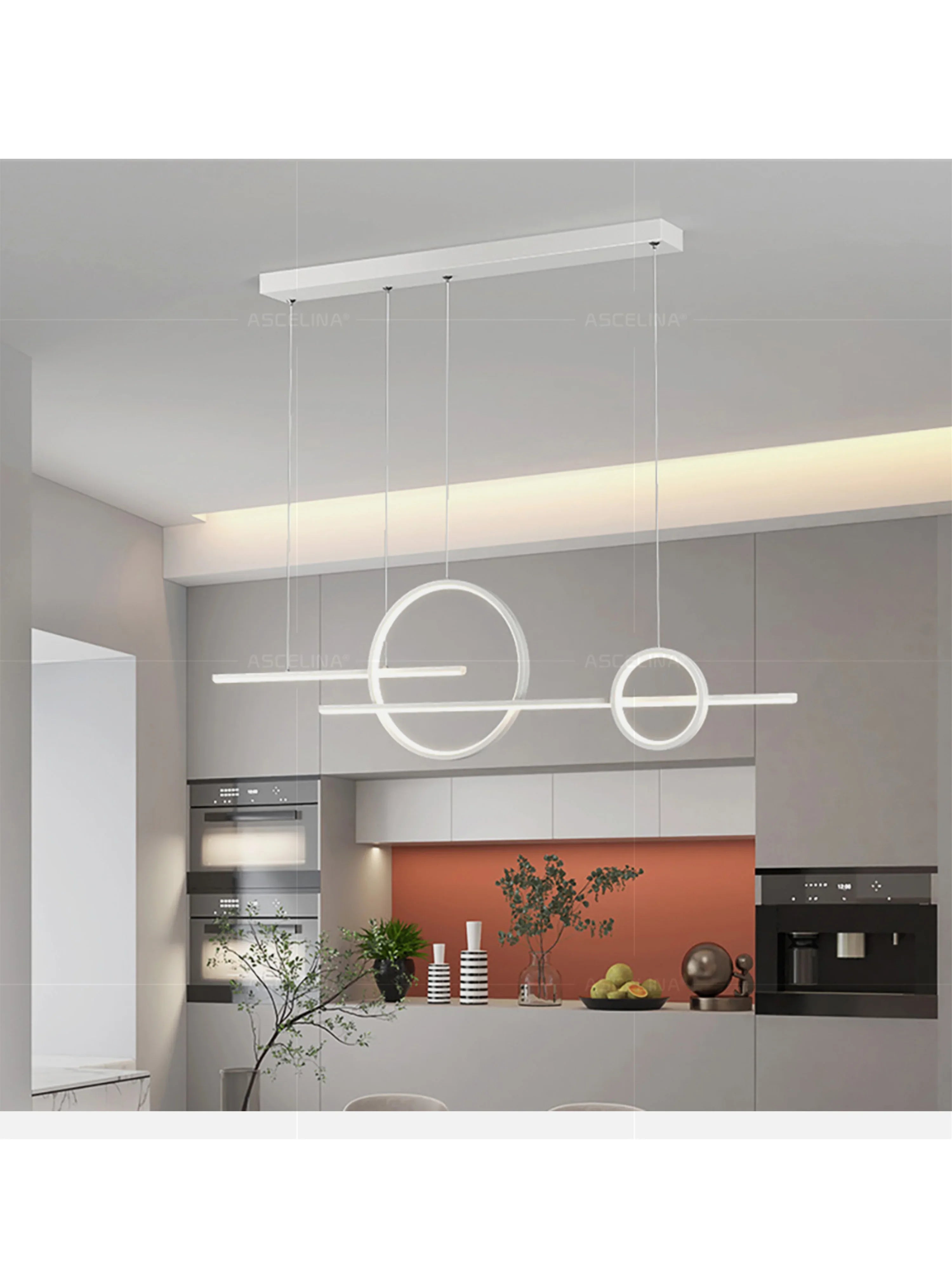Modern LED Chandelier - Minimalist Pendant Light for Restaurant, Living Room & Bar