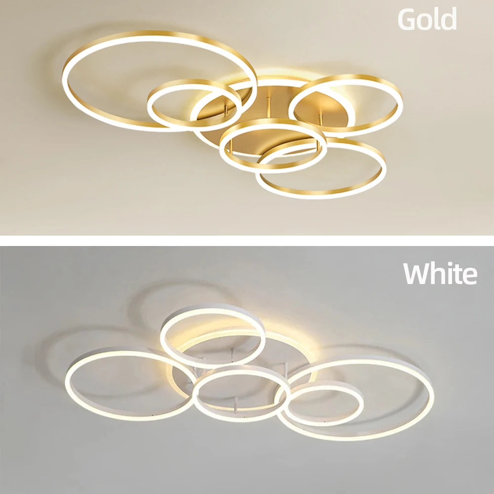 Modern LED Ceiling Chandelier - Dimmable Multi-Head Design