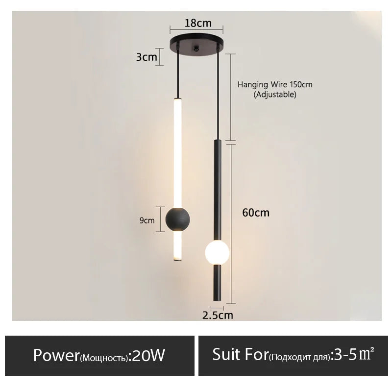 Minimalistische Nachttischleuchte – Moderne LED-Einflammenlampe