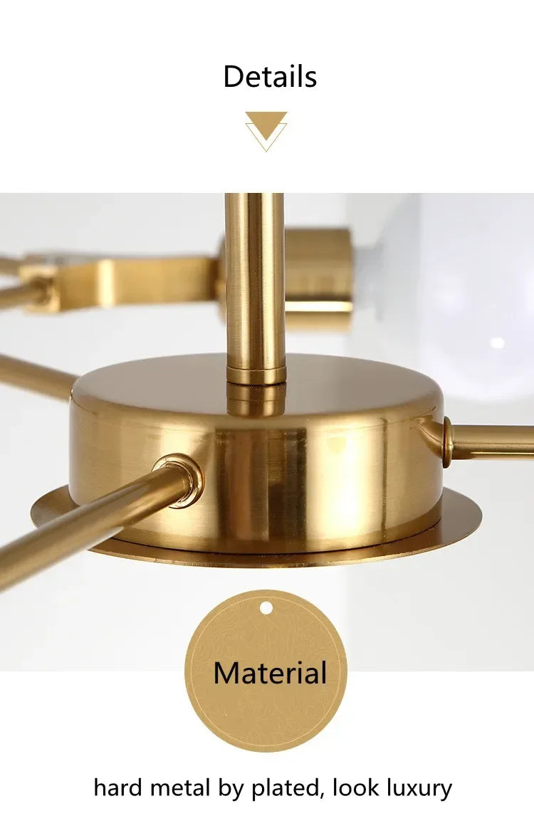 Sputnik Chandelier - Modern Art Deco Molecular Ceiling