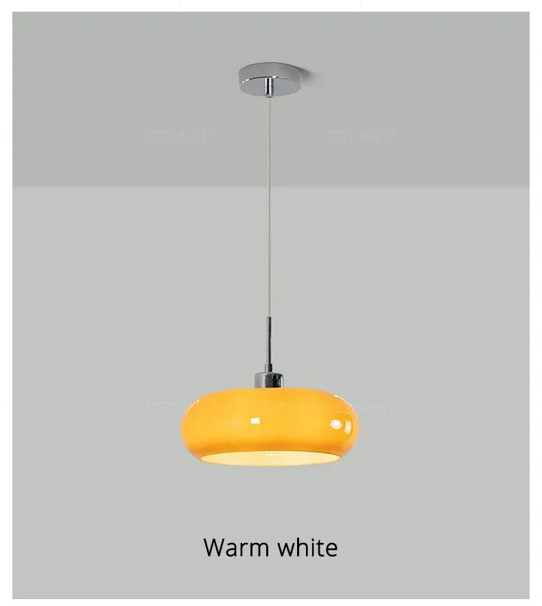 BAUHAUS Modern Glass Pendant Light - Matte Shade Hanging Lamp