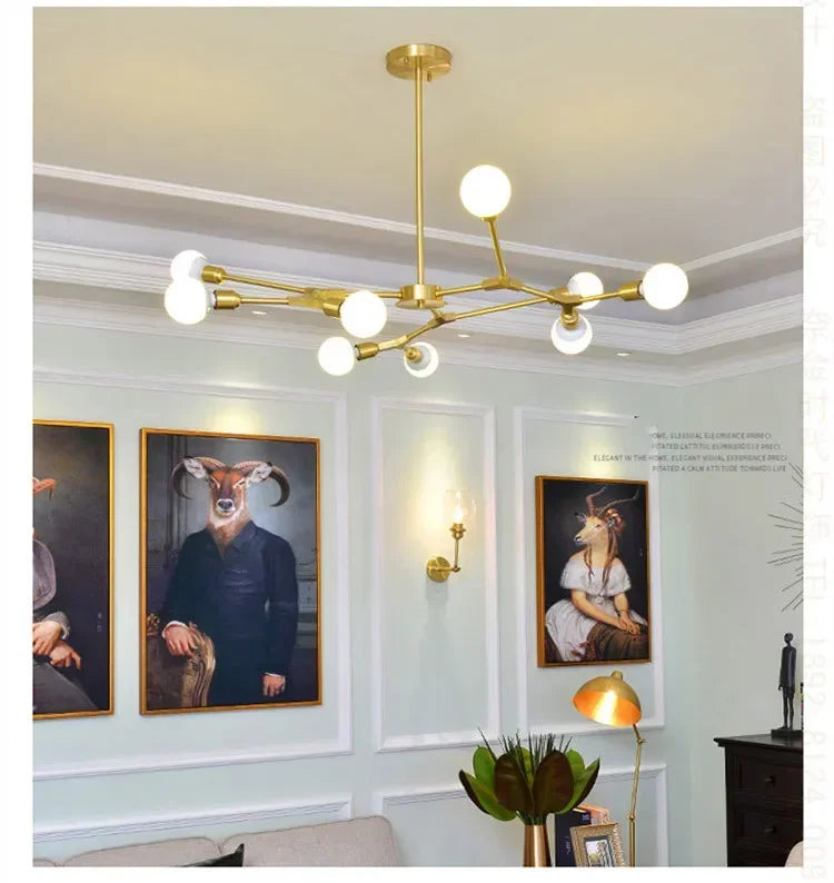 Sputnik Chandelier - Modern Art Deco Molecular Ceiling