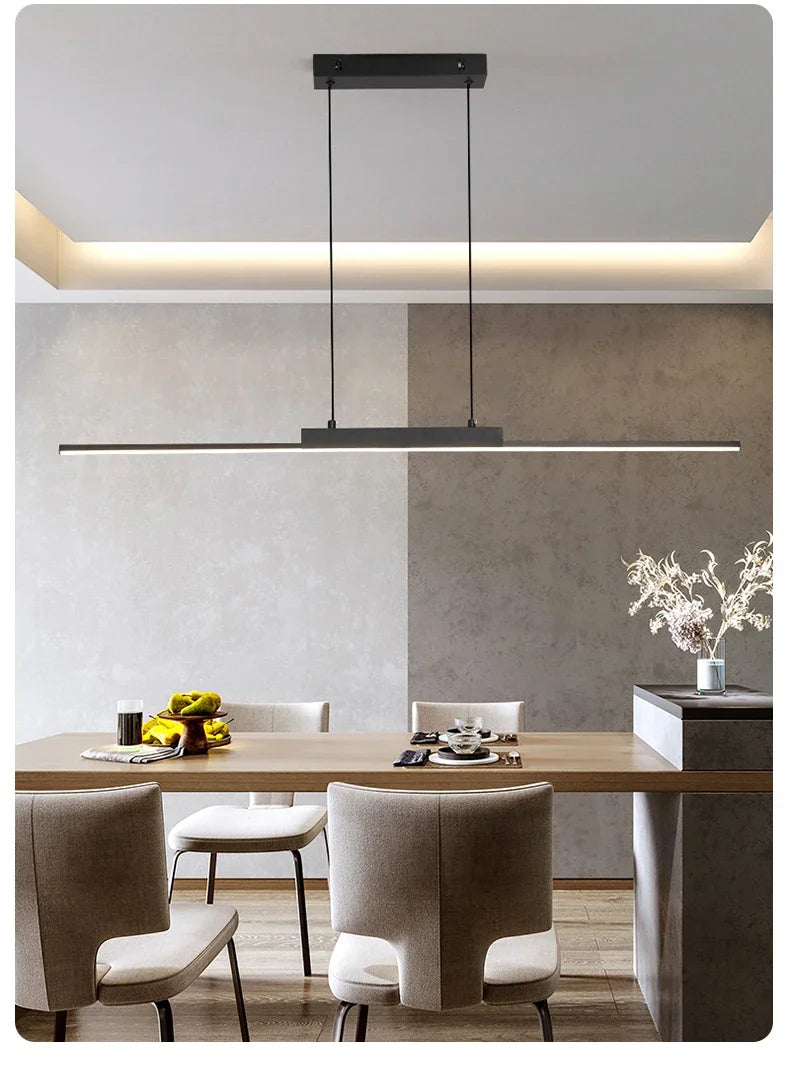 Pendant Lamps Modern Simple Dining Room Lighting for Kitchen Long Chandelier Living Room Pendant Lamp Home Decor Lighting