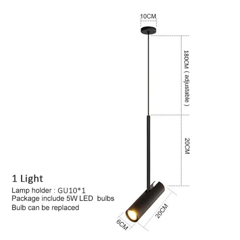 Verstellbare Pendelleuchte mit Strahler – Moderne minimalistische LED-Hängelampe