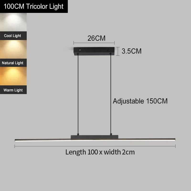 Pendant Lamps Modern Simple Dining Room Lighting for Kitchen Long Chandelier Living Room Pendant Lamp Home Decor Lighting