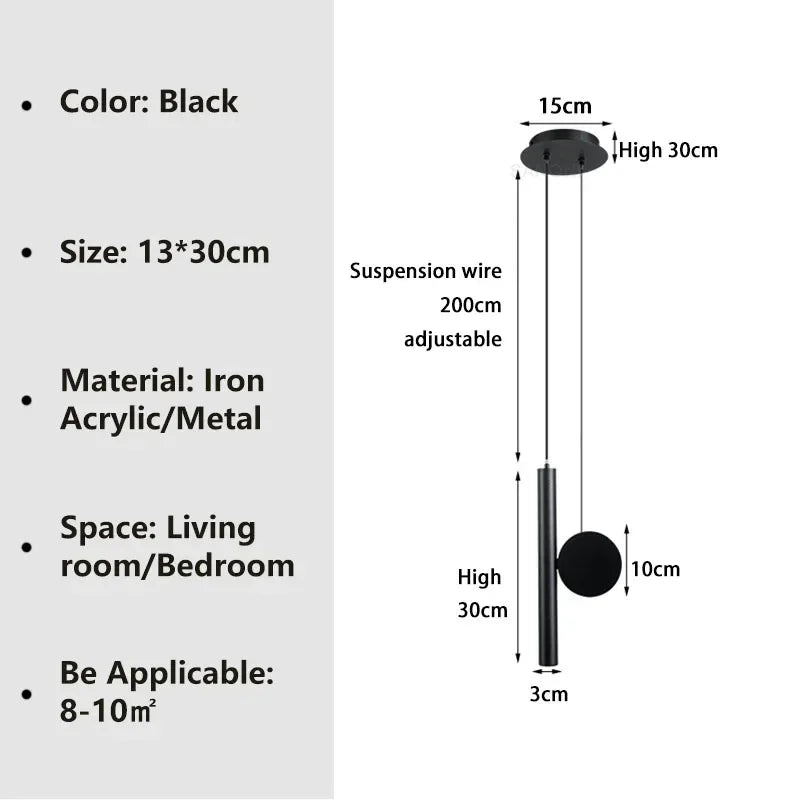 Moderne led-hanglamp met verstelbaar snoer – zwart aluminium