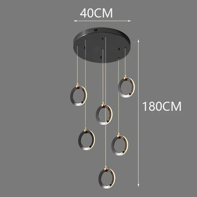 Octo - Modern LED Pendant Light Chandelier for Living Room and Staircase