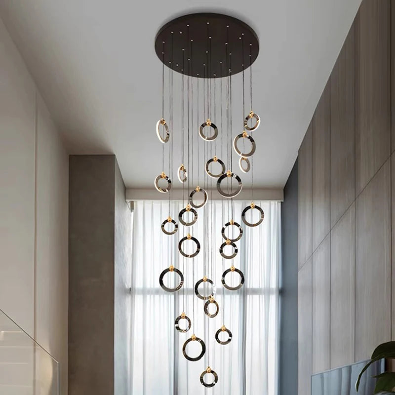 Octo - Modern LED Pendant Light Chandelier for Living Room and Staircase