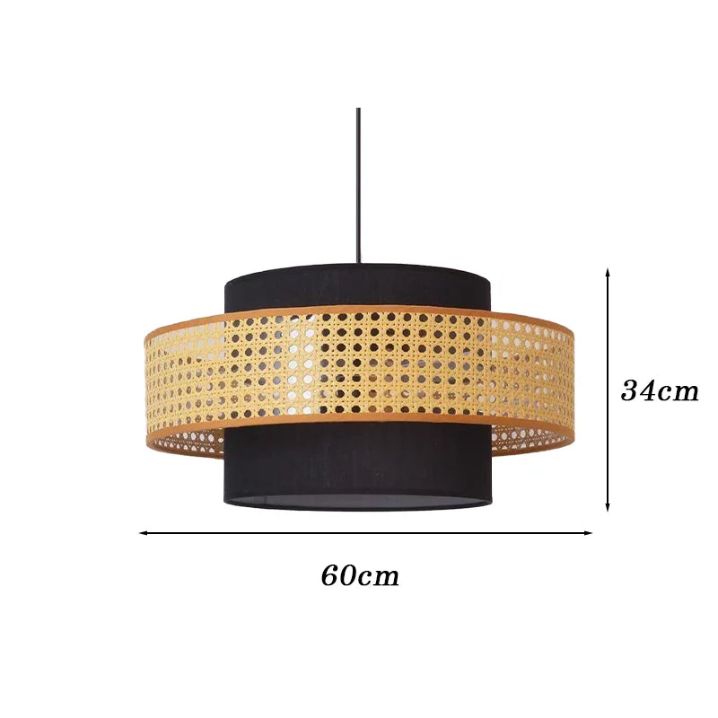 Geweven hanglamp – Rattan Wabi-Sabi & Japandi-stijl