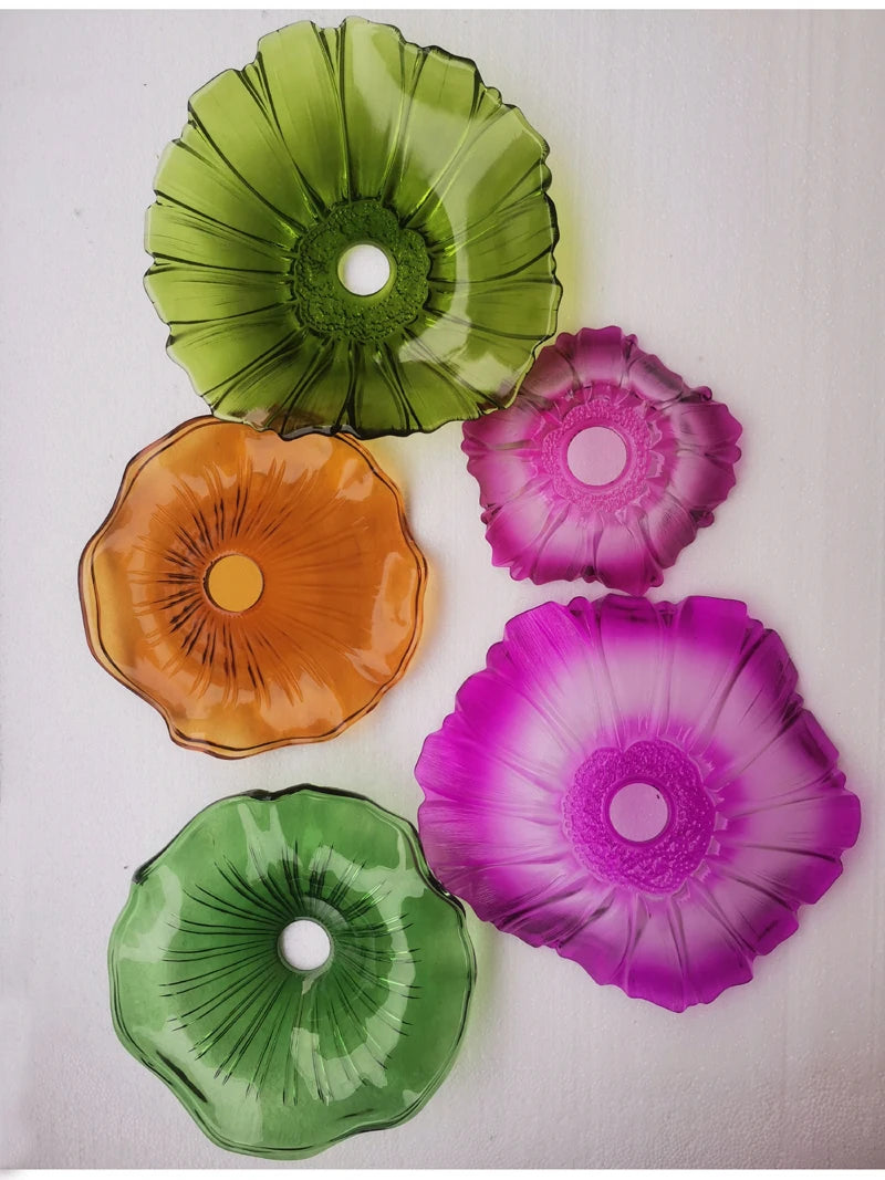 Flower Glass Pendant Lamp - Copper Ceiling Chandelier