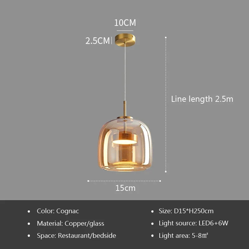Nordic Glass Pendant Light - Minimalist Luxury Chandelier