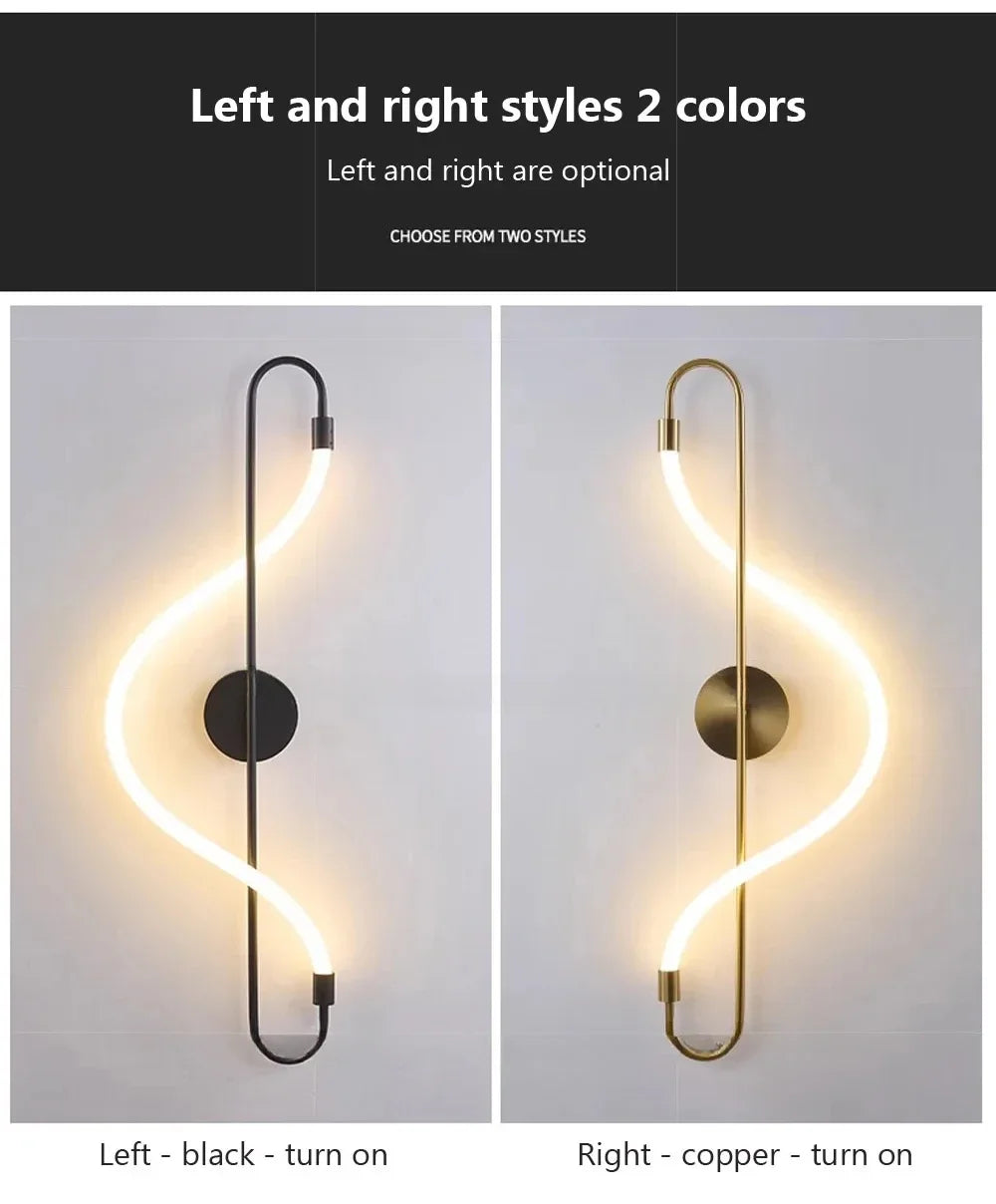 Modern LED Wall Lamp – Gold Aluminum Sconce