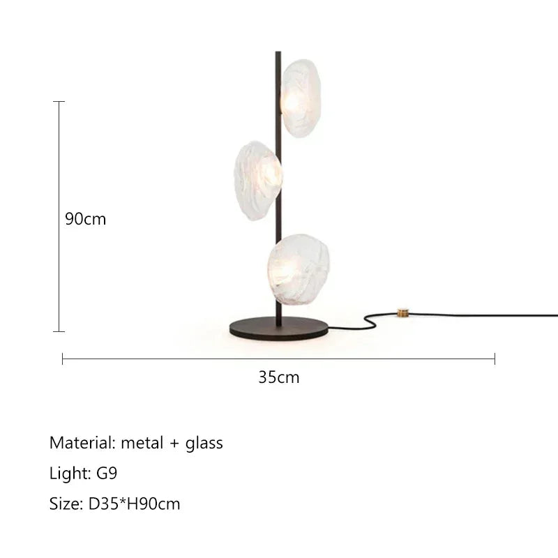 Nordische LED-Stehleuchte aus Glas – Moderne Design-Stehleuchte für Wohn- und Schlafzimmer