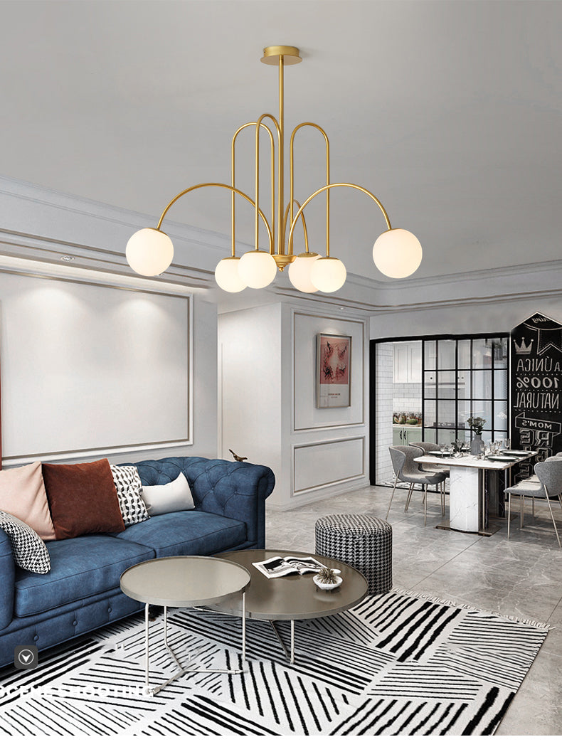 LED Pendant Light Diva - Glass Ball Chandelier