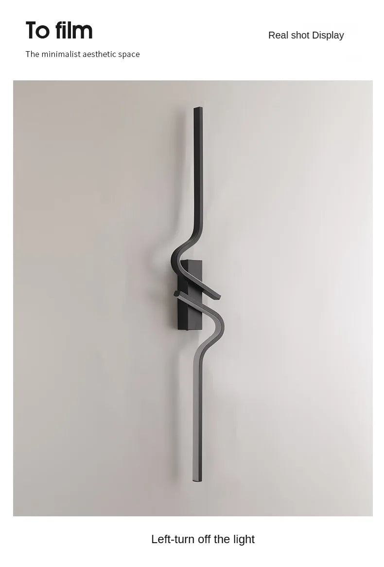 Modern LED Wall Lamp – Minimalist Strip Sconce For Bedside