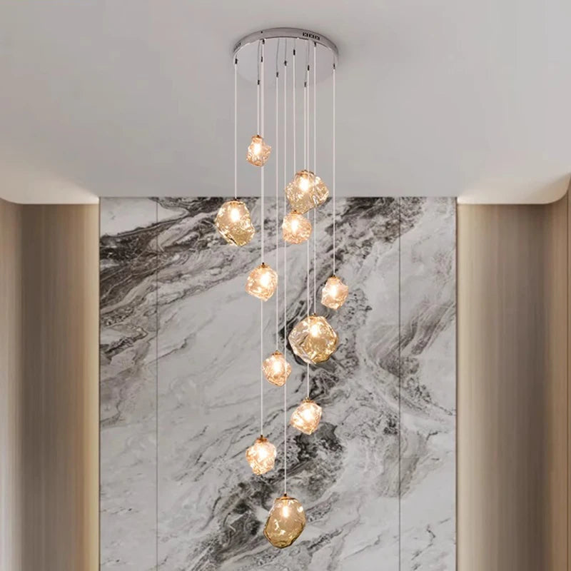 Modern Ring LED Pendant Light - 11 Rings Dimmable with Remote Control